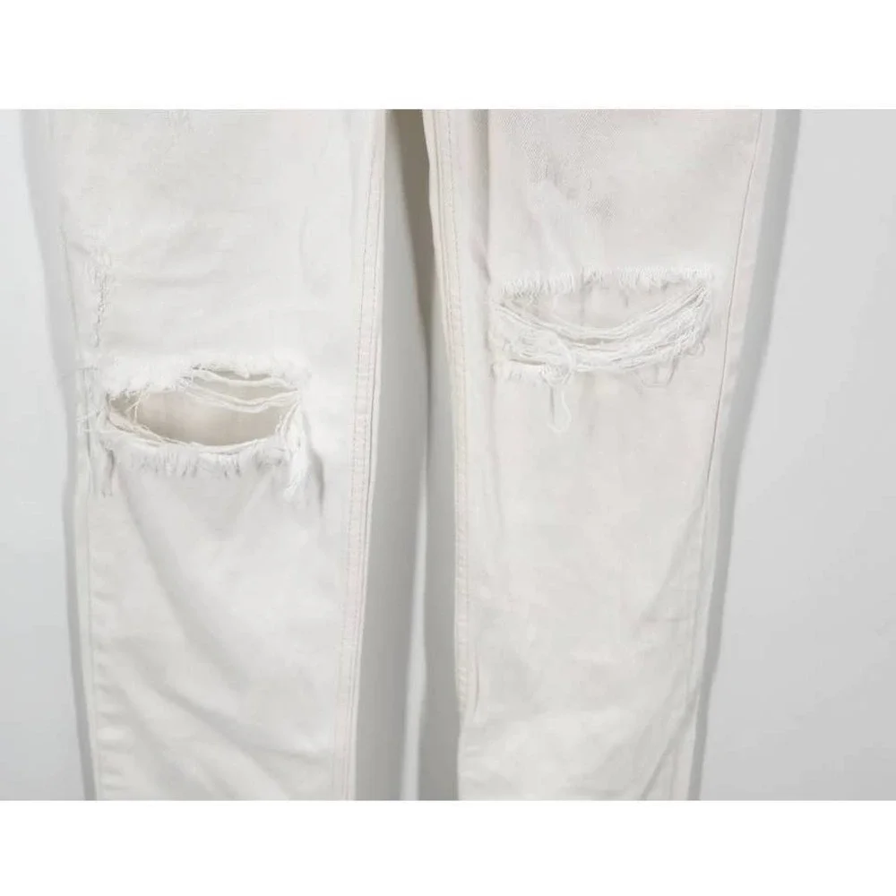 Free People The Lasso Jeans Button Fly White‎ Denim Size 26